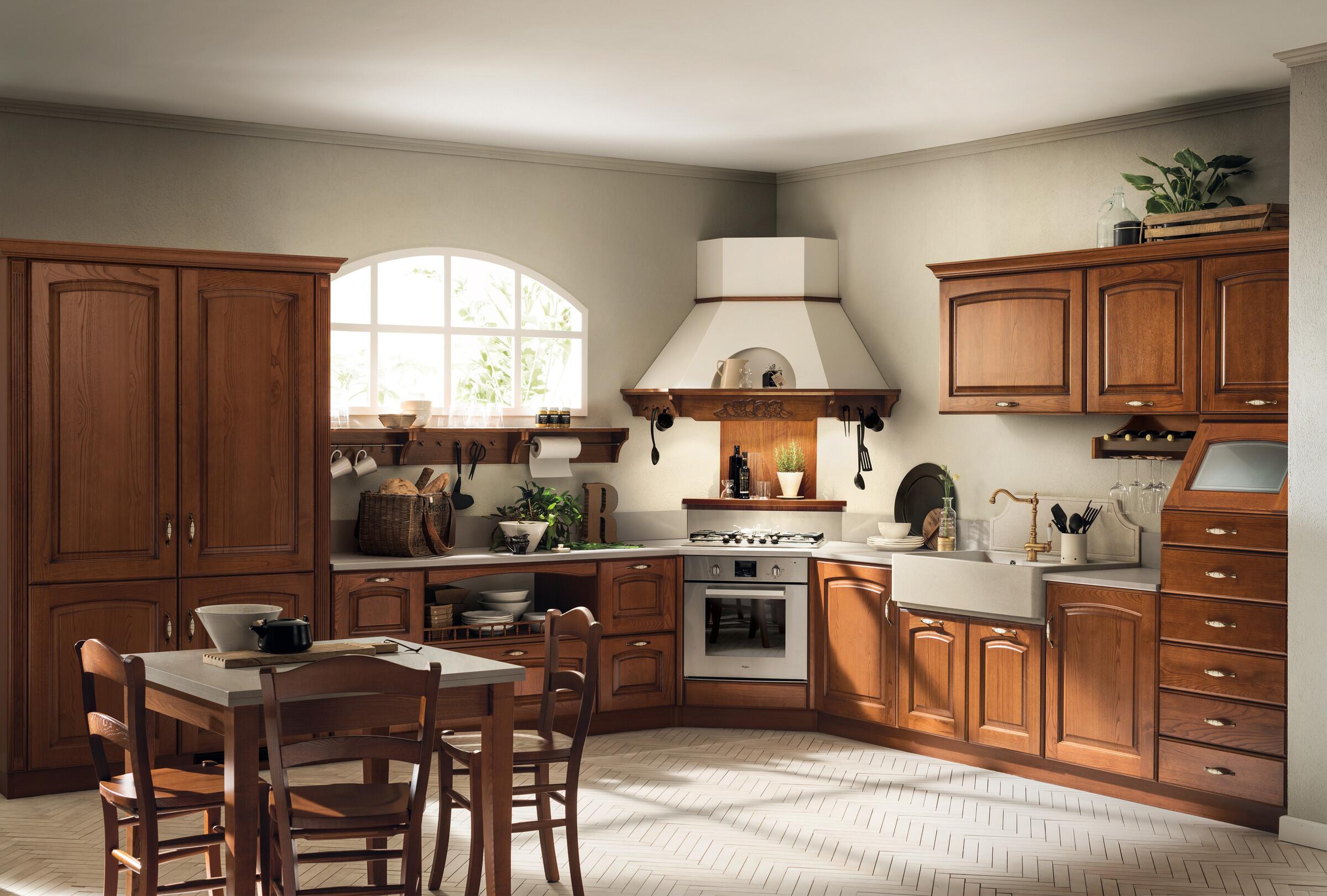 Scavolini Madeleine kitchen in Chestnut