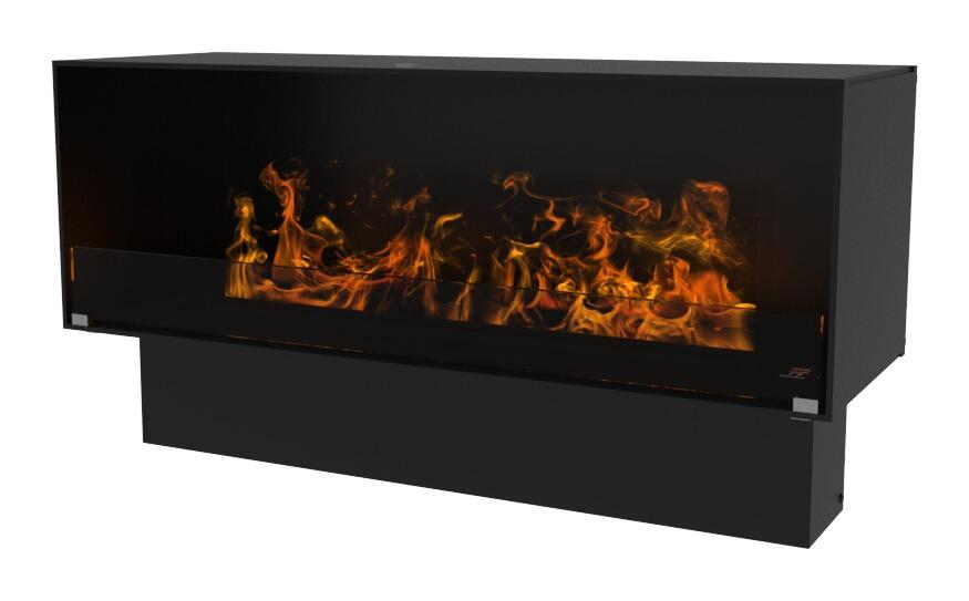 Montreal 1200 open-front Hybrid Mist water vapour fire, product render