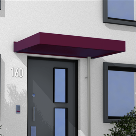 Purple Aluminium Door Canopies