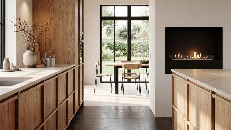 Milan fire in a kitchen and dining room