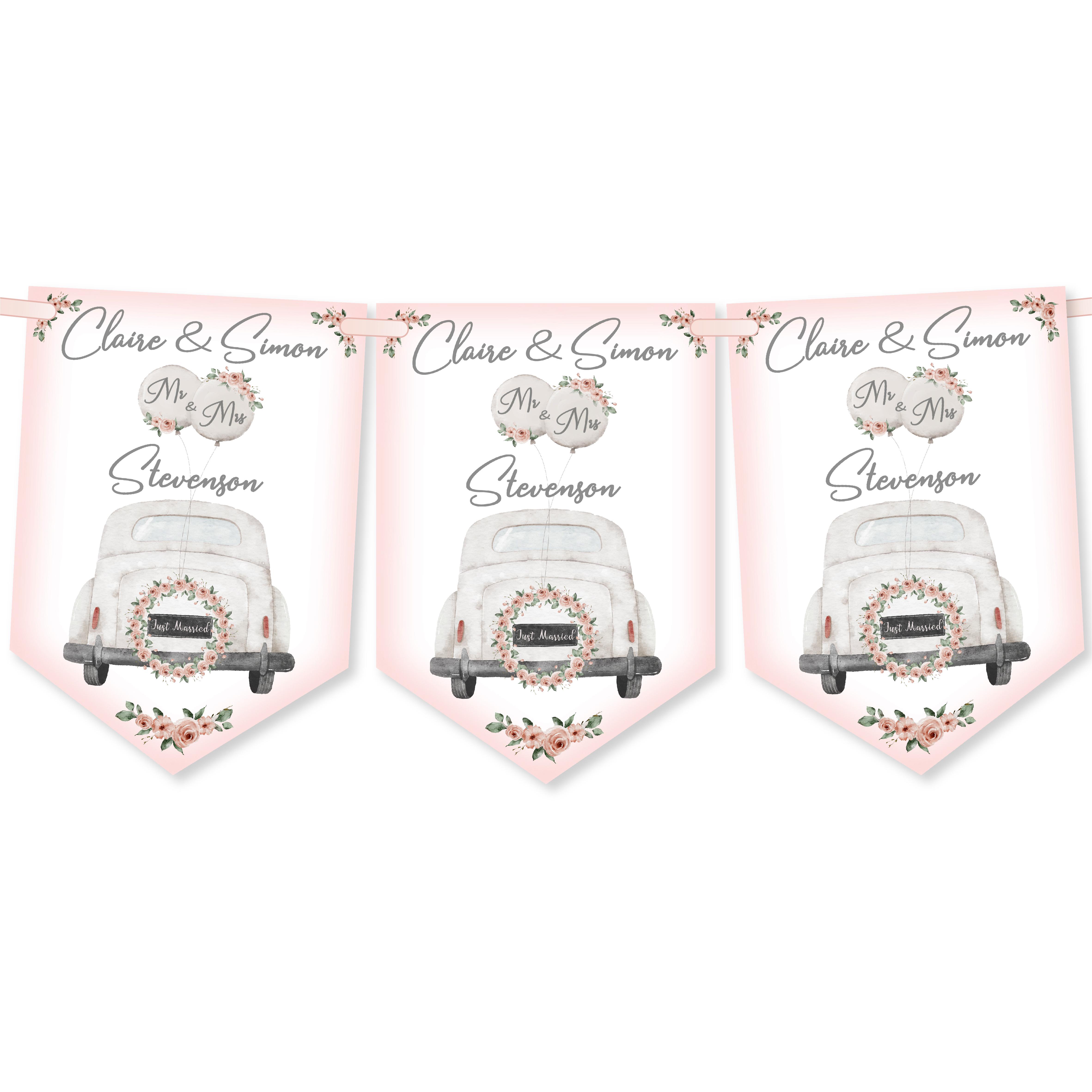 Wedding banner,wedding bunting,great for your wedding venue decoration.Personalised