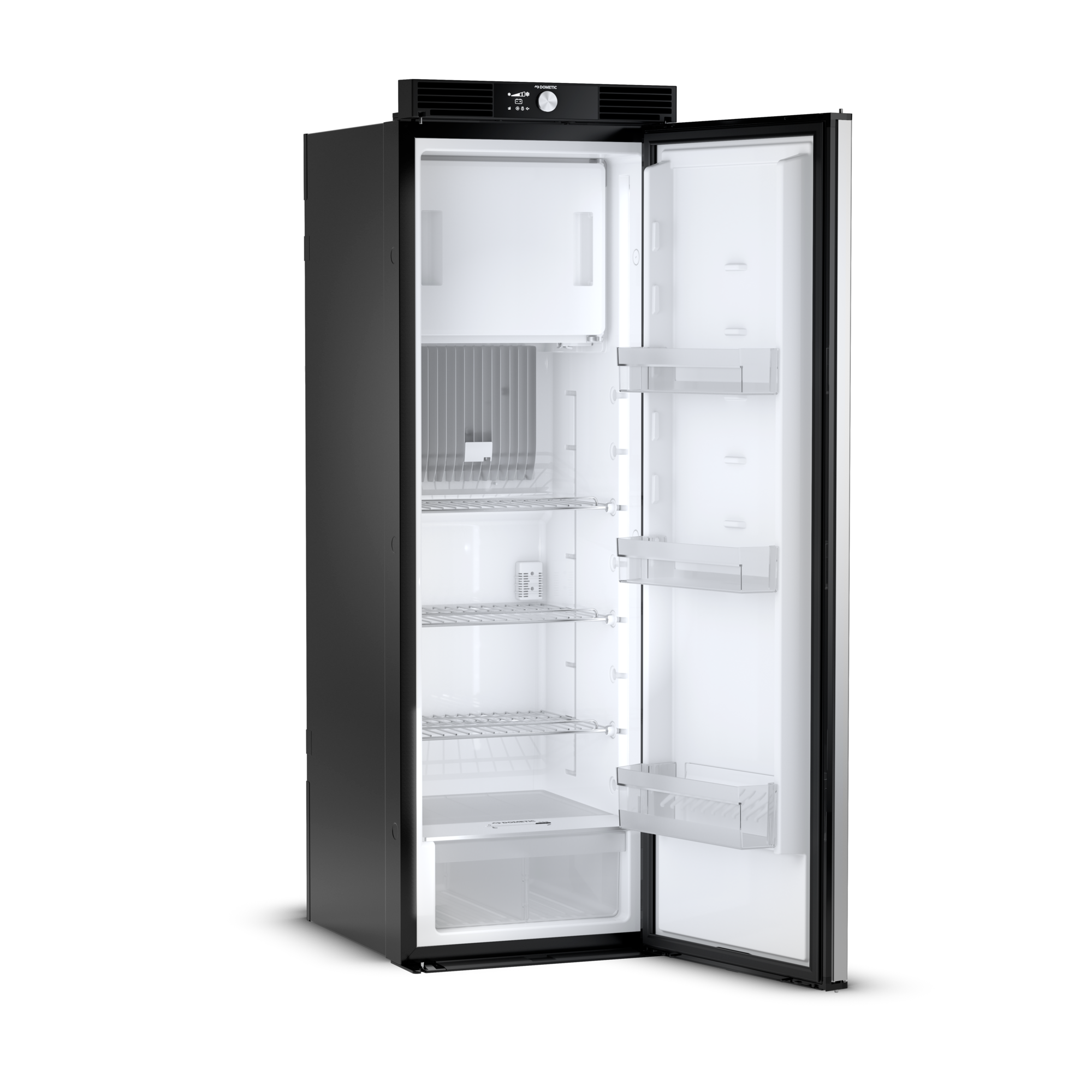 DOMETIC RCL 10.4ET Double Hinged Slim Tower Compressor Fridge Freezer Interior