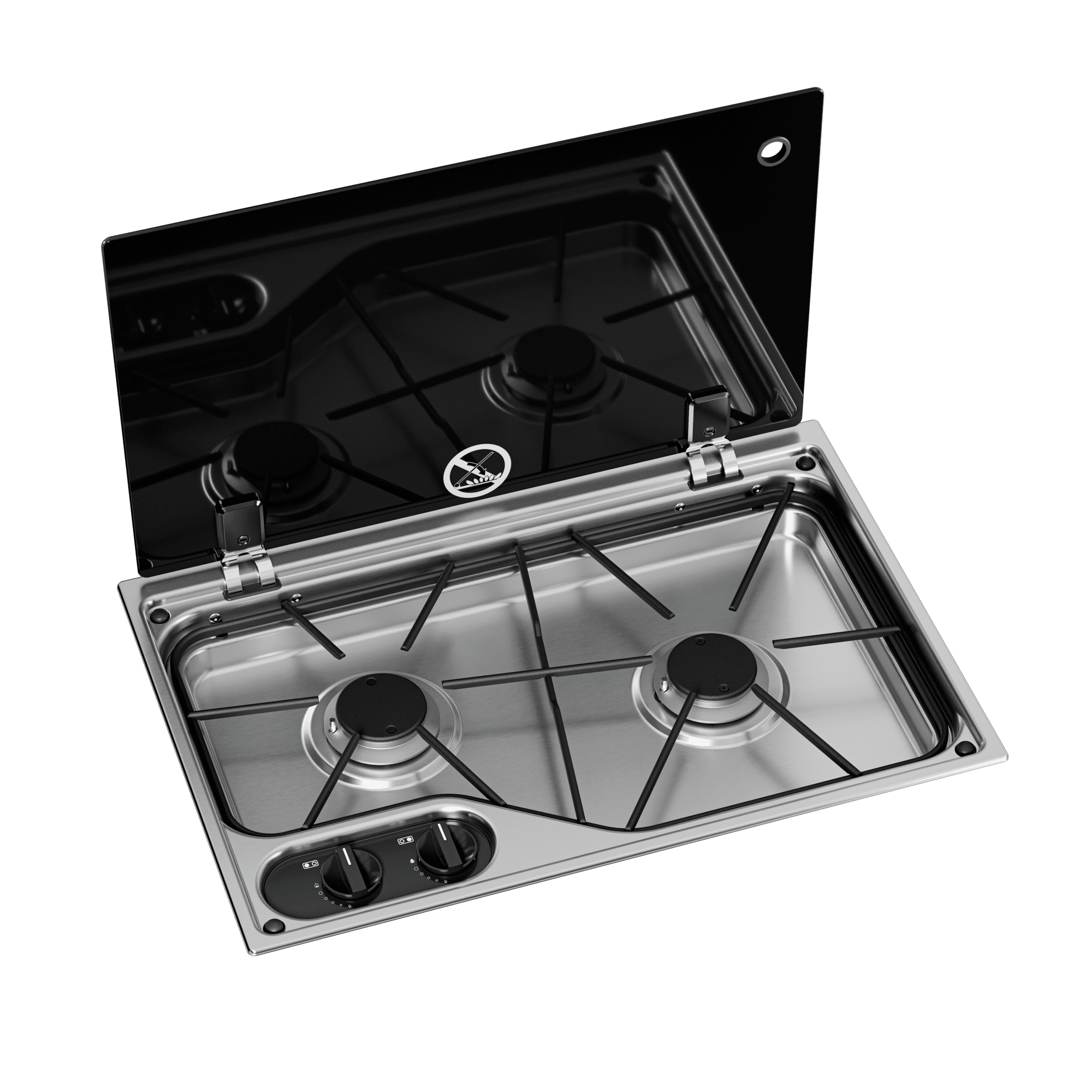DOMETIC CVH 1525G 2-Burner Hob With Glass Lid