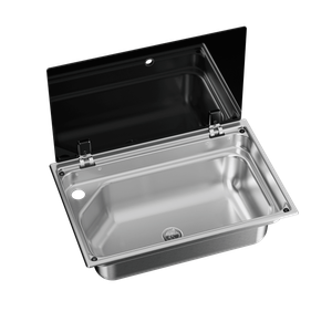 Dometic CVS 1525G Rectangular Sink with Glass Lid