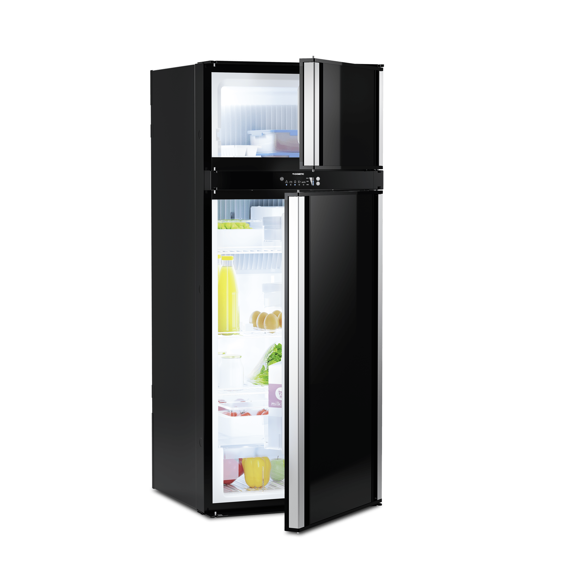 DOMETIC RMD 10.5XP Double Door Cabinet Fridge Freezer Open
