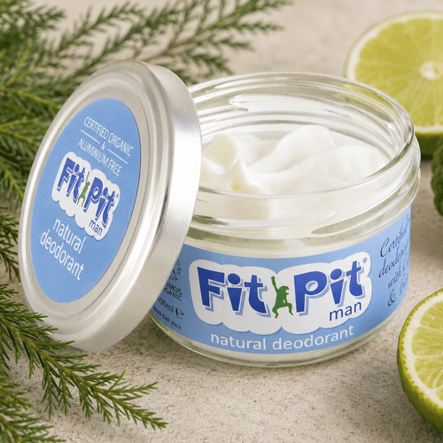 Fit Pit man natural deodorant with cypress and bergamot, certified organic, for men