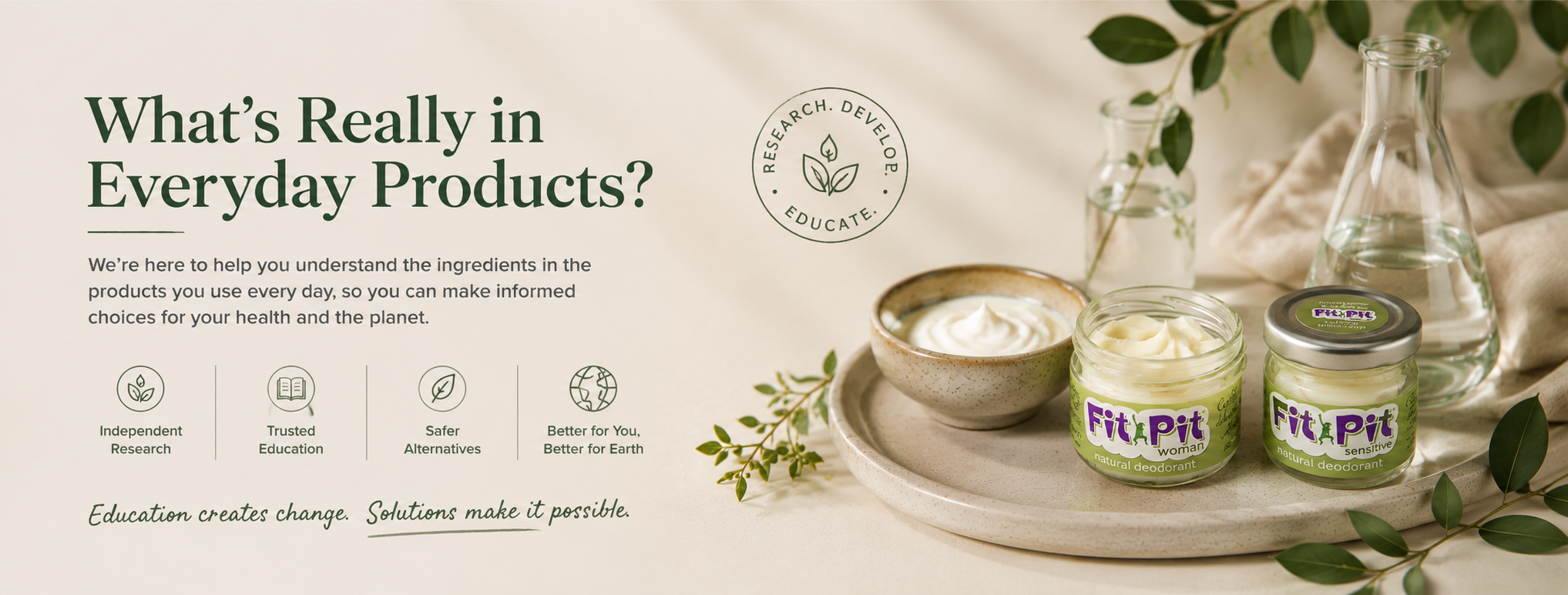 What's really in everyday products. Trusted education. Safer solutions.