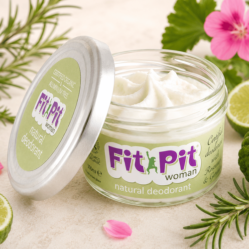 Fit Pit woman natural deodorant with rosemary, bergamot and geranium