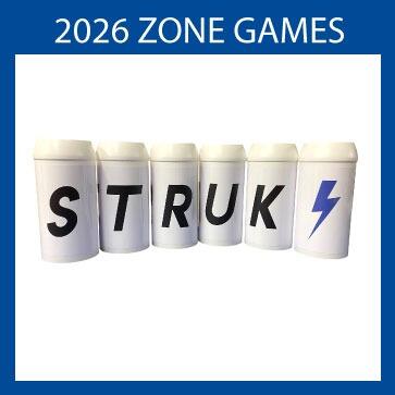 PLASTIC SLEEVES WITH THE LETTERS STRUK AND A LIGHTENING STRIKE