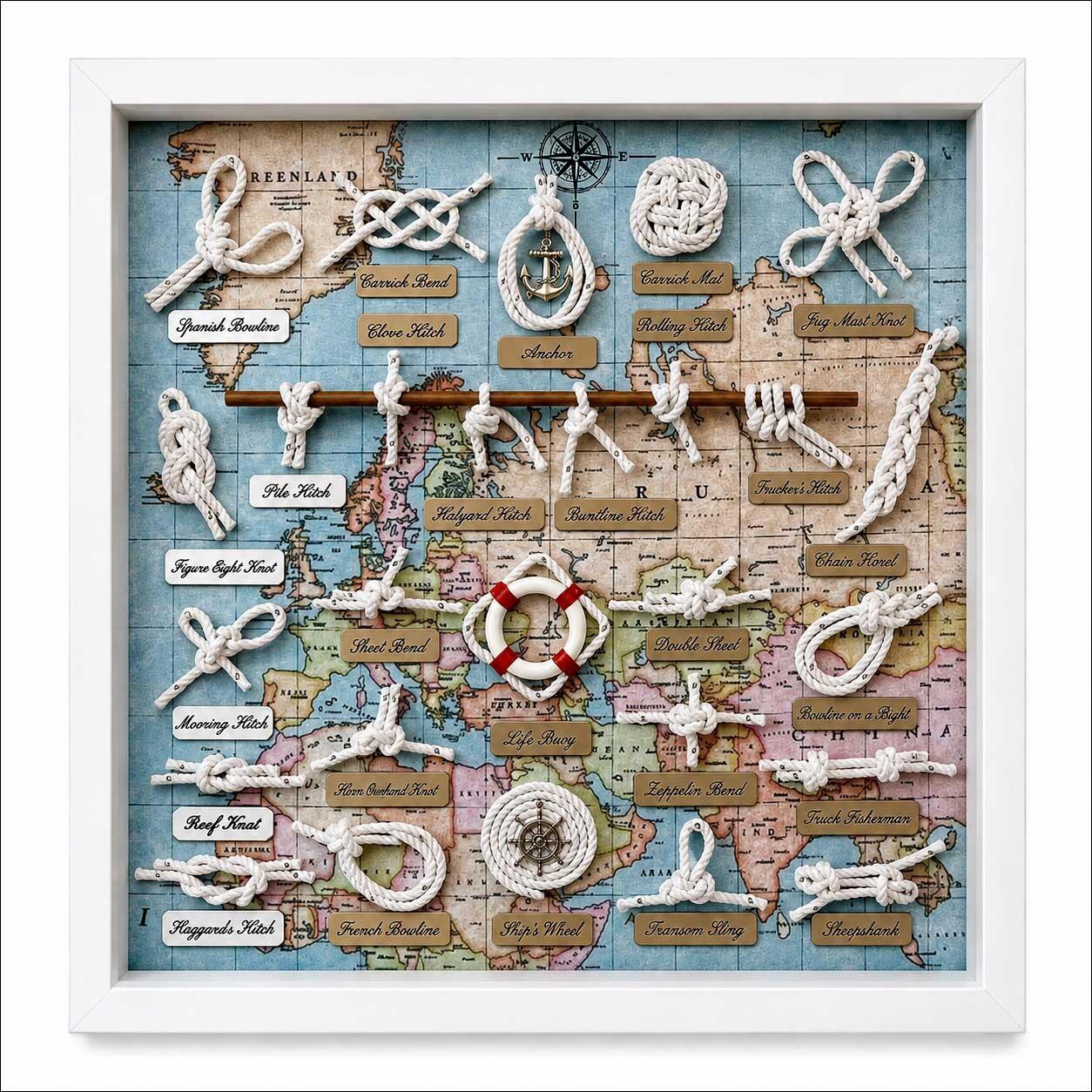 large gift boat knots display for men