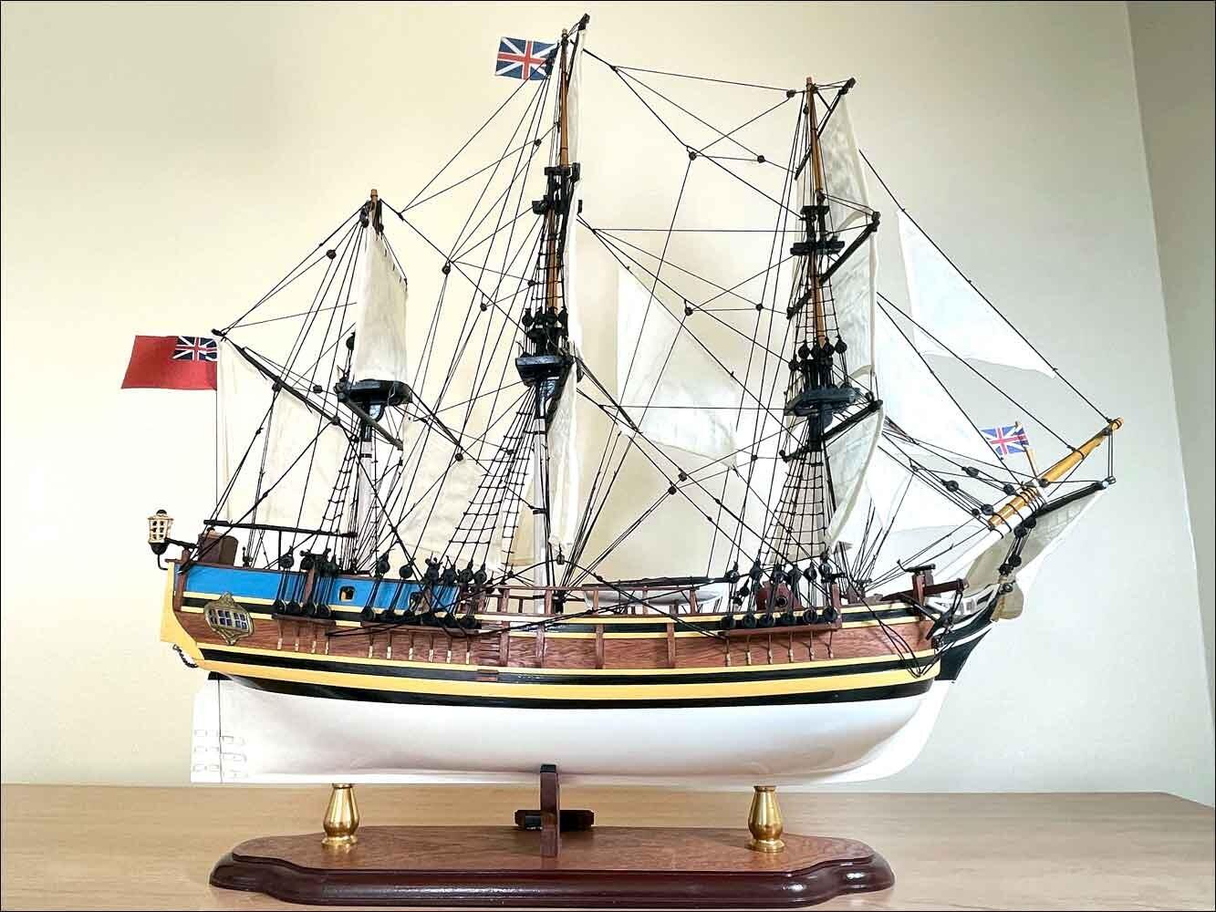 Wooden ship model of the Bounty