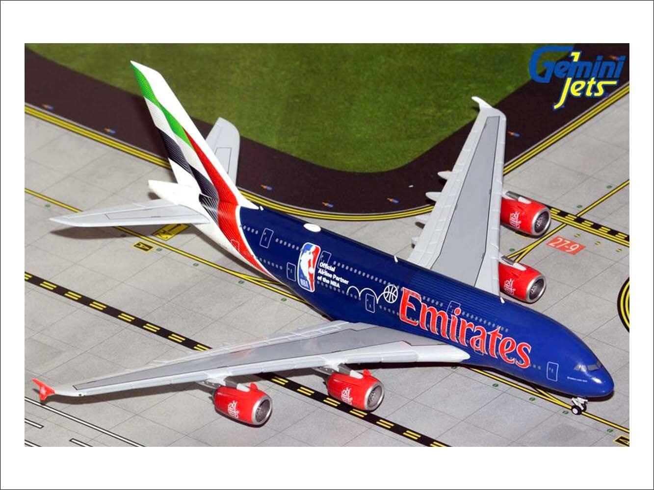 NBA Emirates A380 desktop model plane