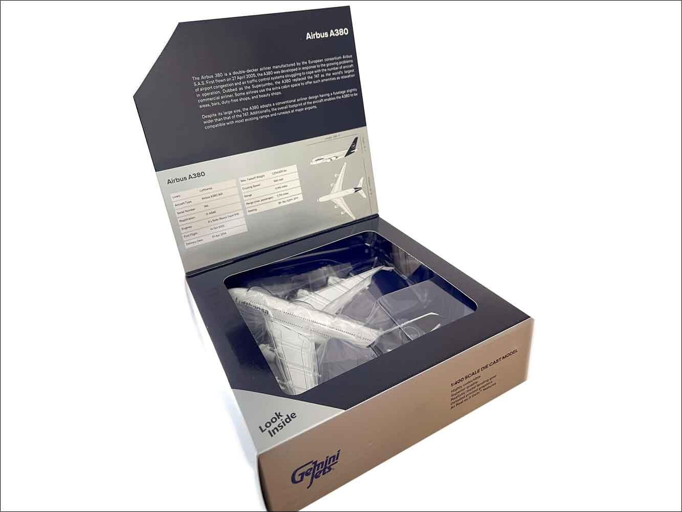 Lufthansa Airbus A380 desktop model