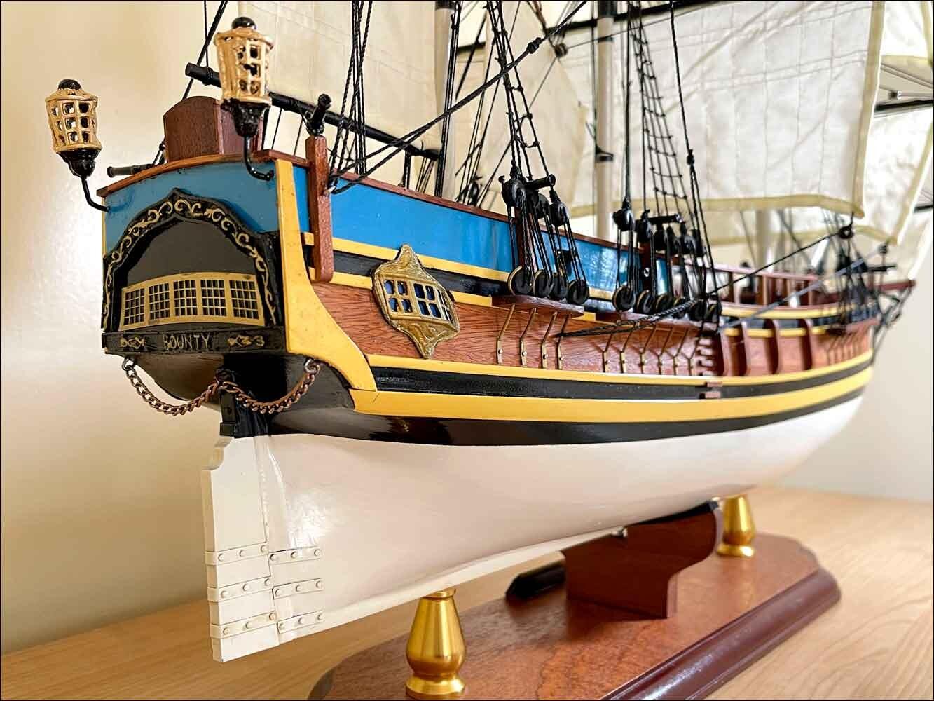 scale wooden model boat of the Bounty