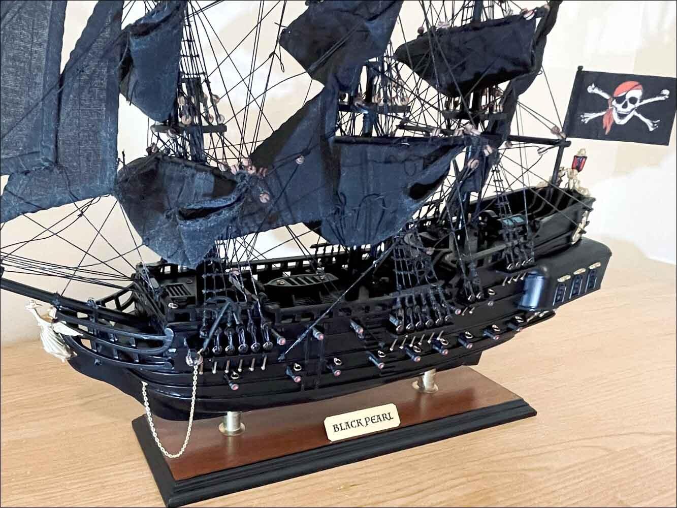 Fully built model ship of the Black Pearl