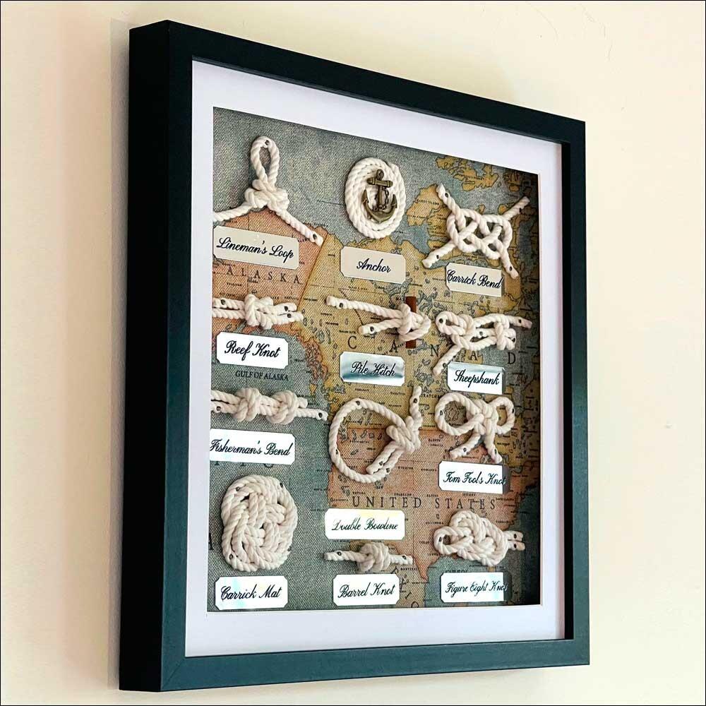 Sailor's Knot Display to hang on the wall