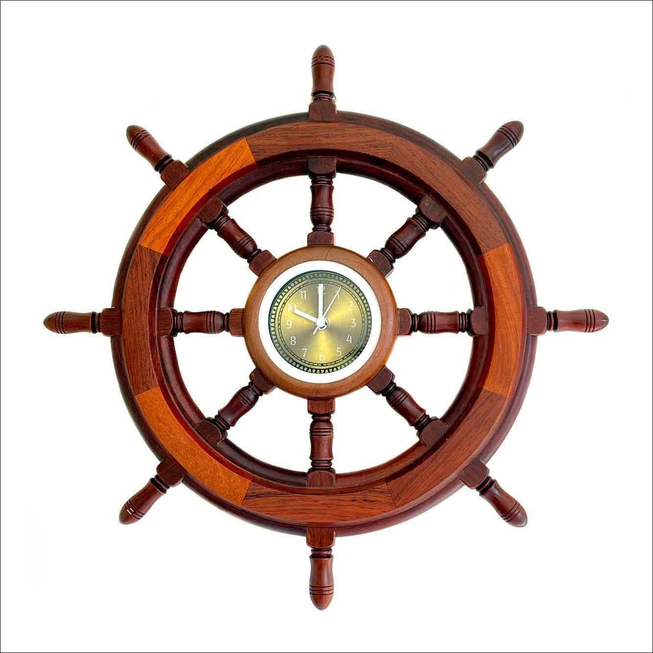 Ship steering wheel clock for decoration