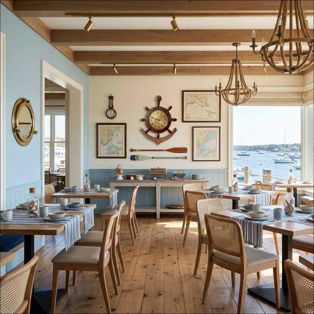 Maritime decoration for the seaside house