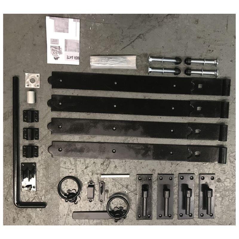 thumbnail image 2 of Heavy Duty 18ft Double Gate Tee Hinge Kit – Galvanised Steel With Full Fixings 2 of 6