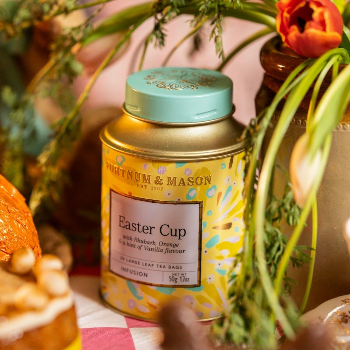 Easter Cup, 20 Silky Black Tea Bag Tin, 50g, Fortnum & Mason