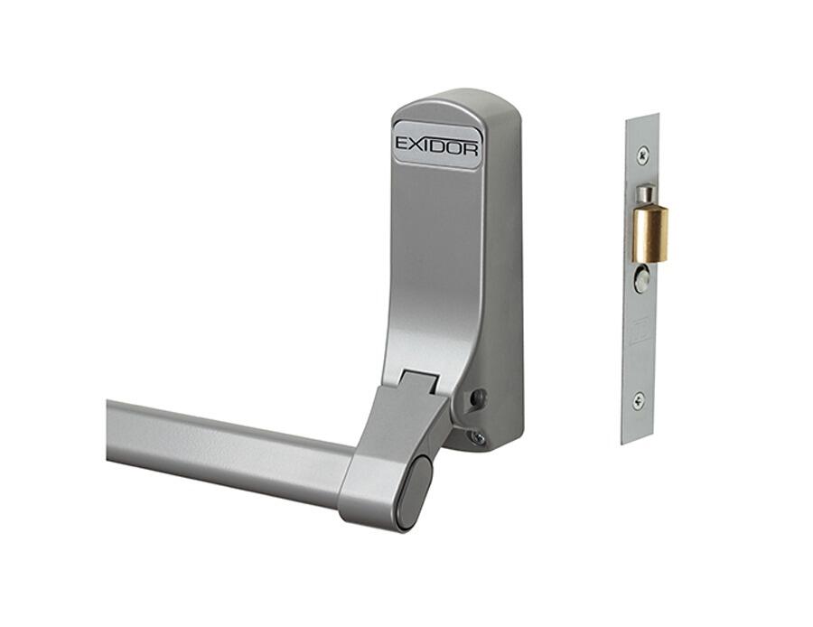 Exidor 305 Silver | Push Bar - Mortice Night Latch (305)
