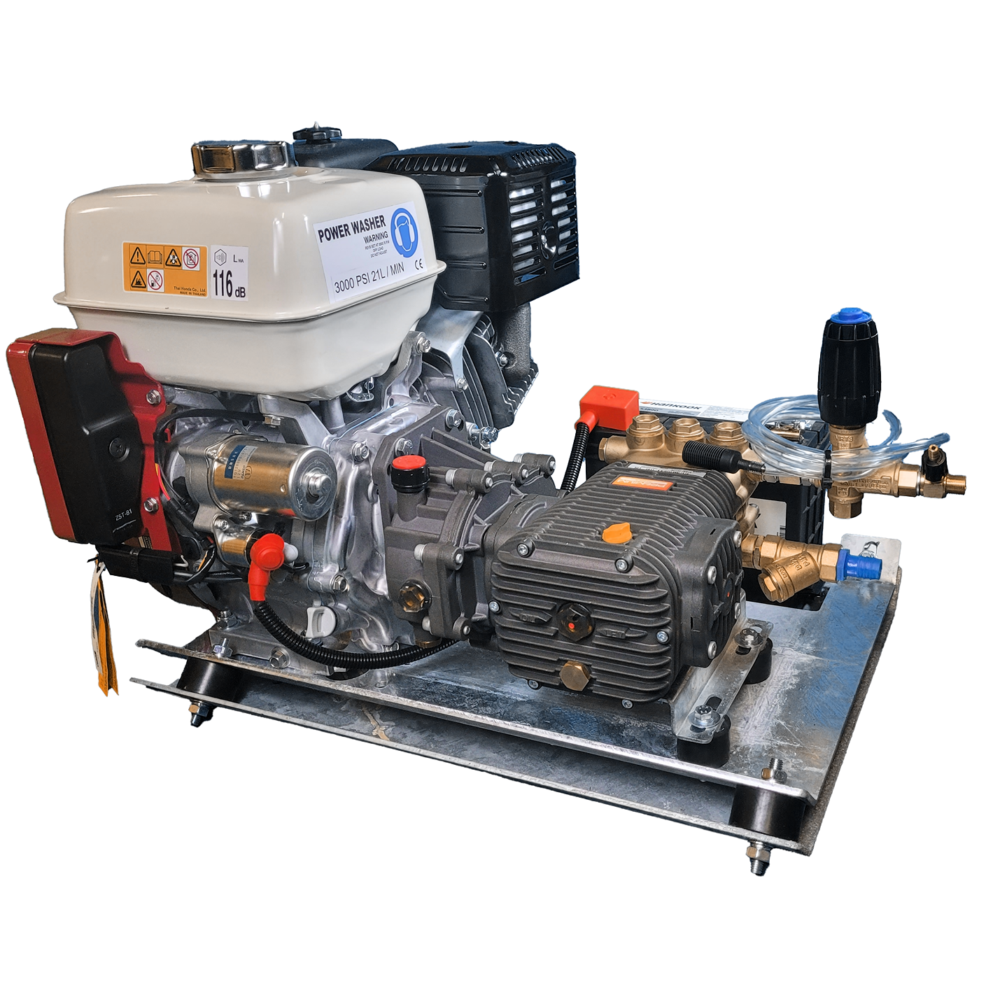Honda GX390 13HP Powerwasher Skid Frame - Electric Start