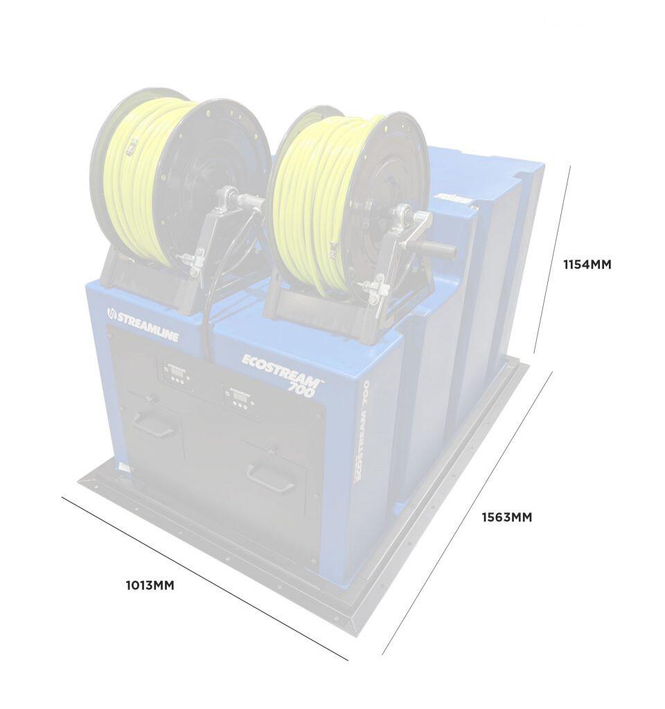 Ecostream™ 700ltr Window Cleaning Tank System Dimensions