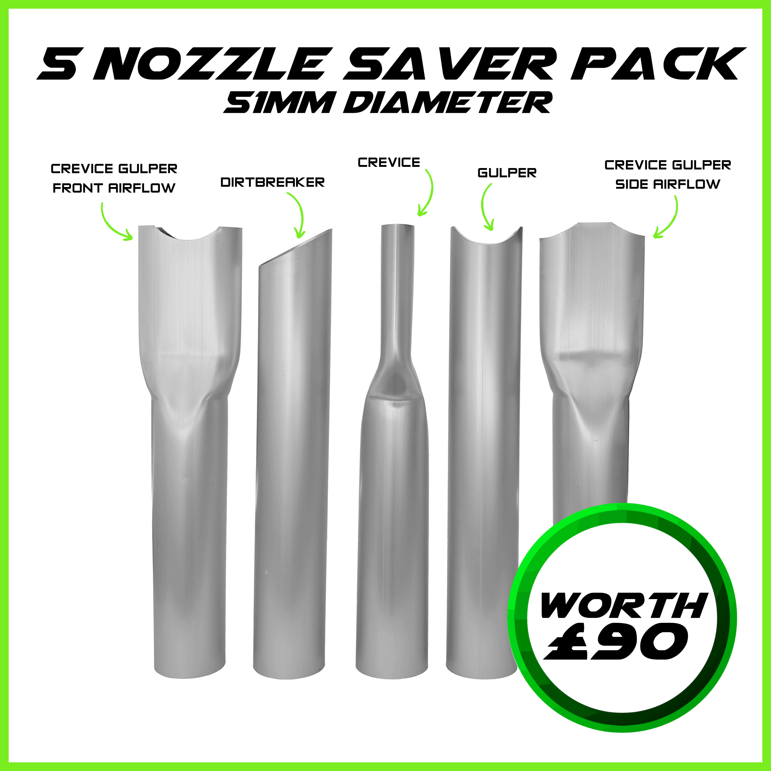 5 Nozzle Saver Pack 51mm Diameter