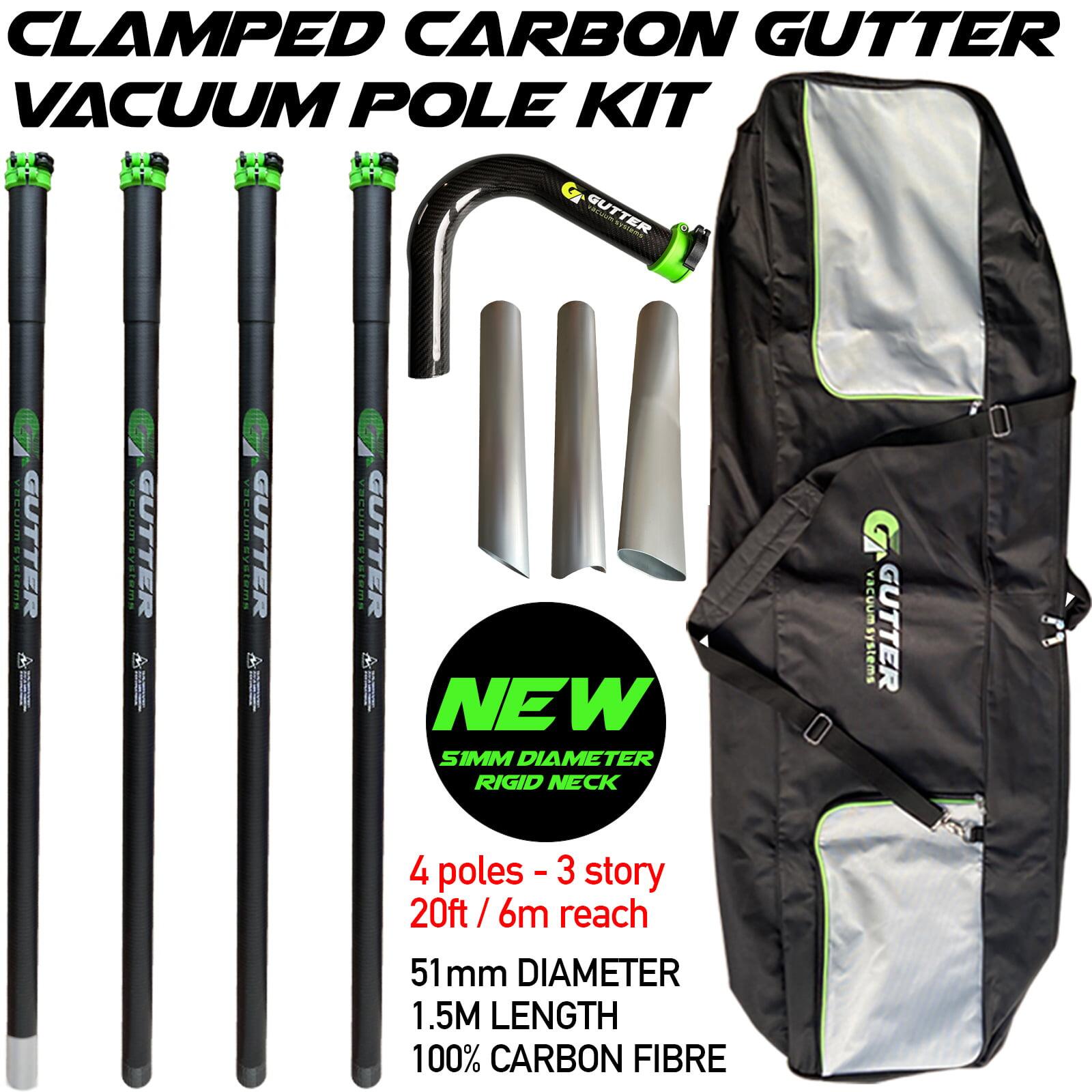 Clamped Carbon Fibre 51mm Pole Kits with Carbon Fibre 51mm Rigid Neck