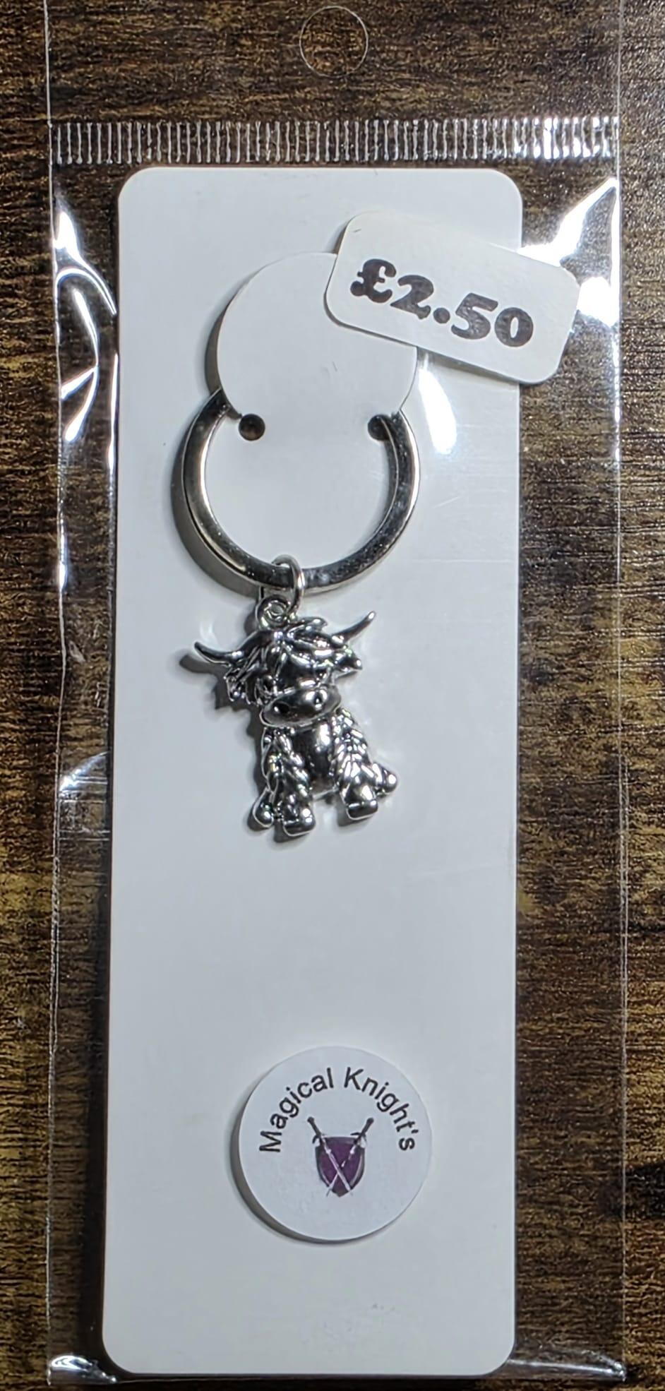 highland cow keyring