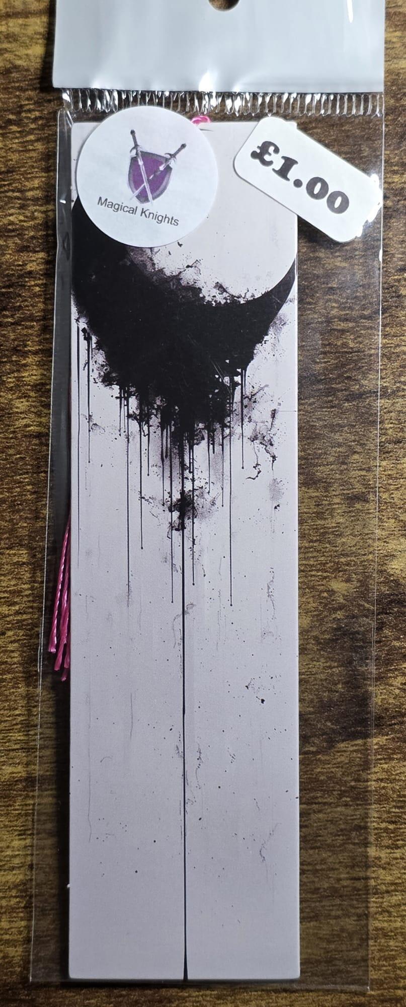 black and white bookmark