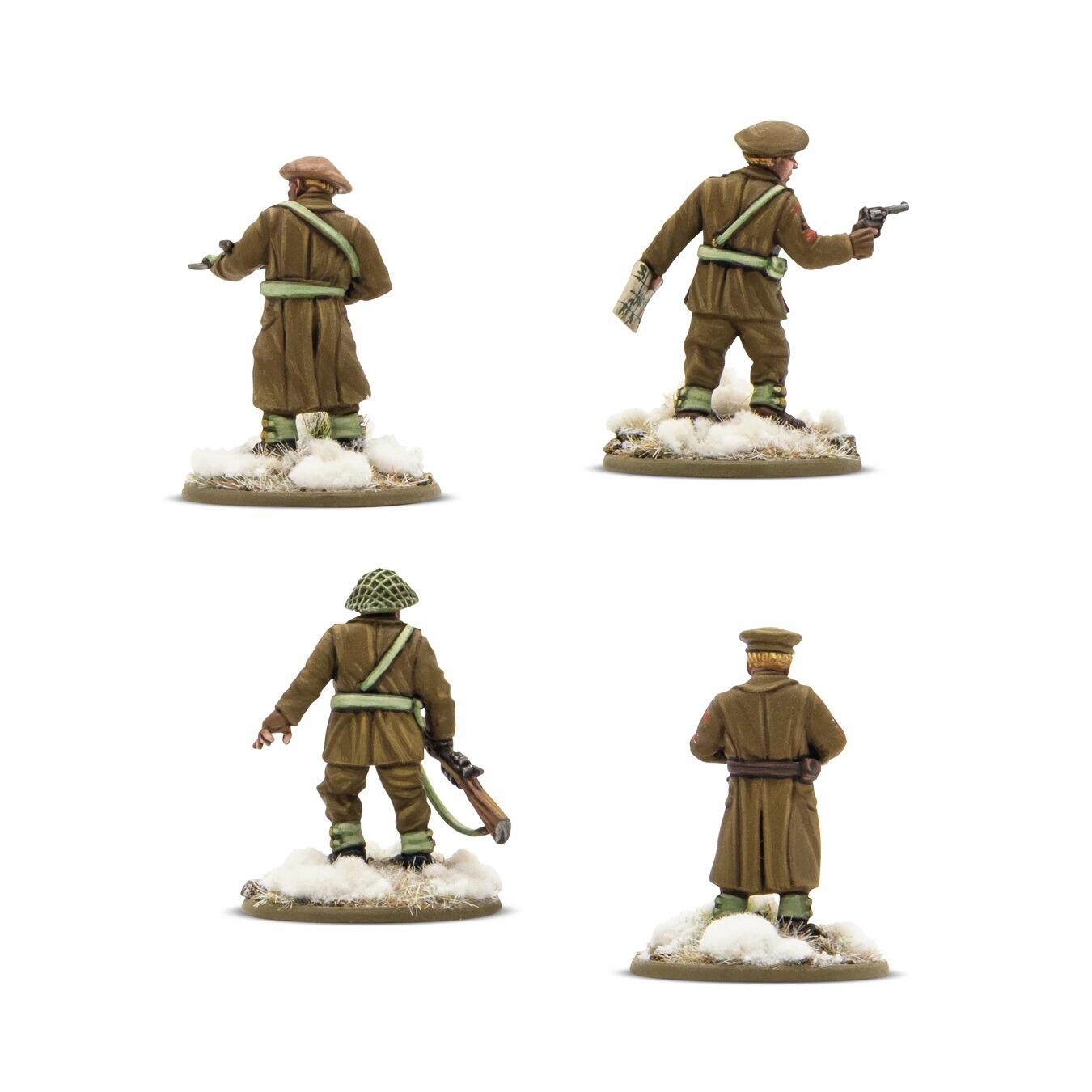 Winter-uniform British and Canadian platoon leaders – models as shown