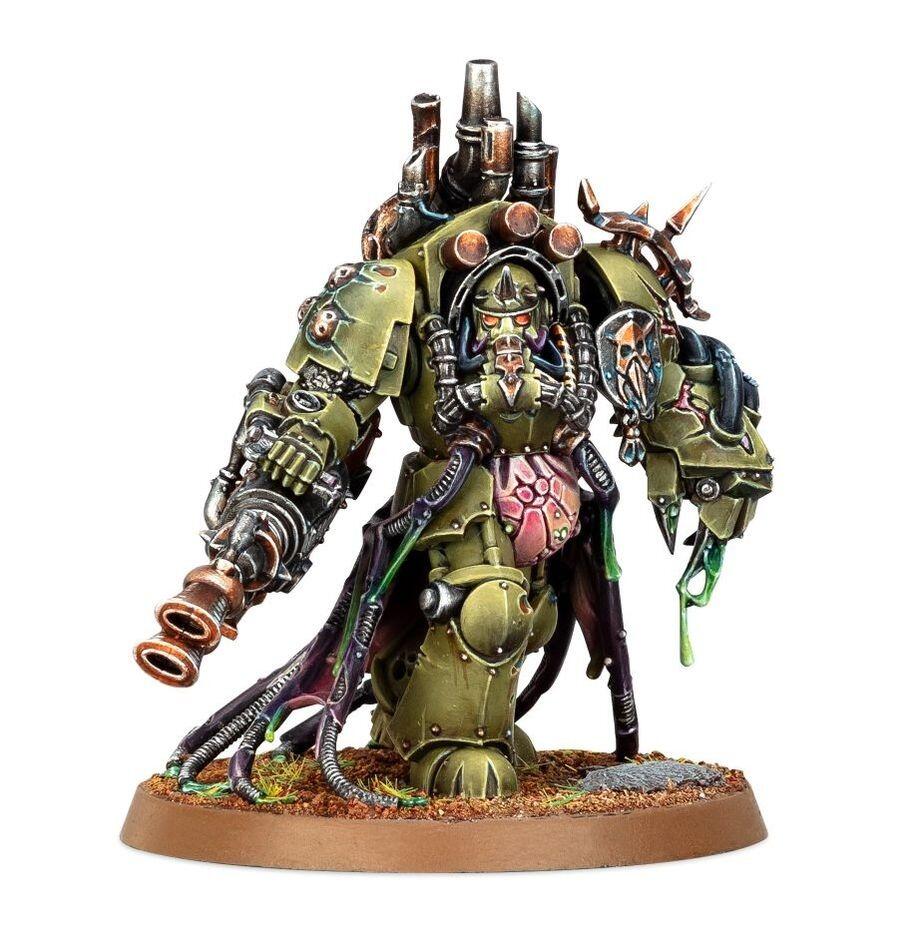 Painted Death Guard Lord of Virulence in battle pose