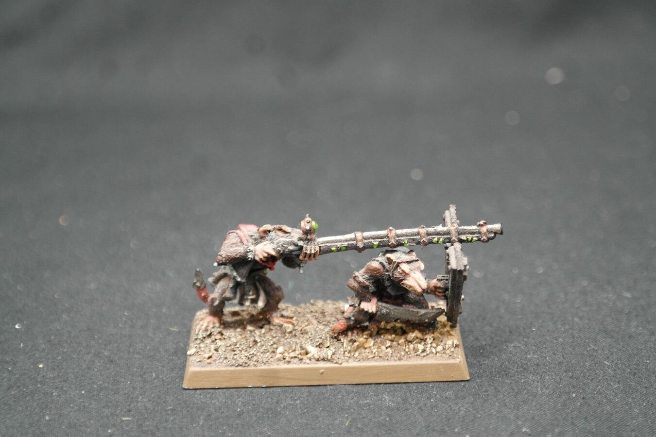 Classic metal Warplock Jezzails team with pavise – front view