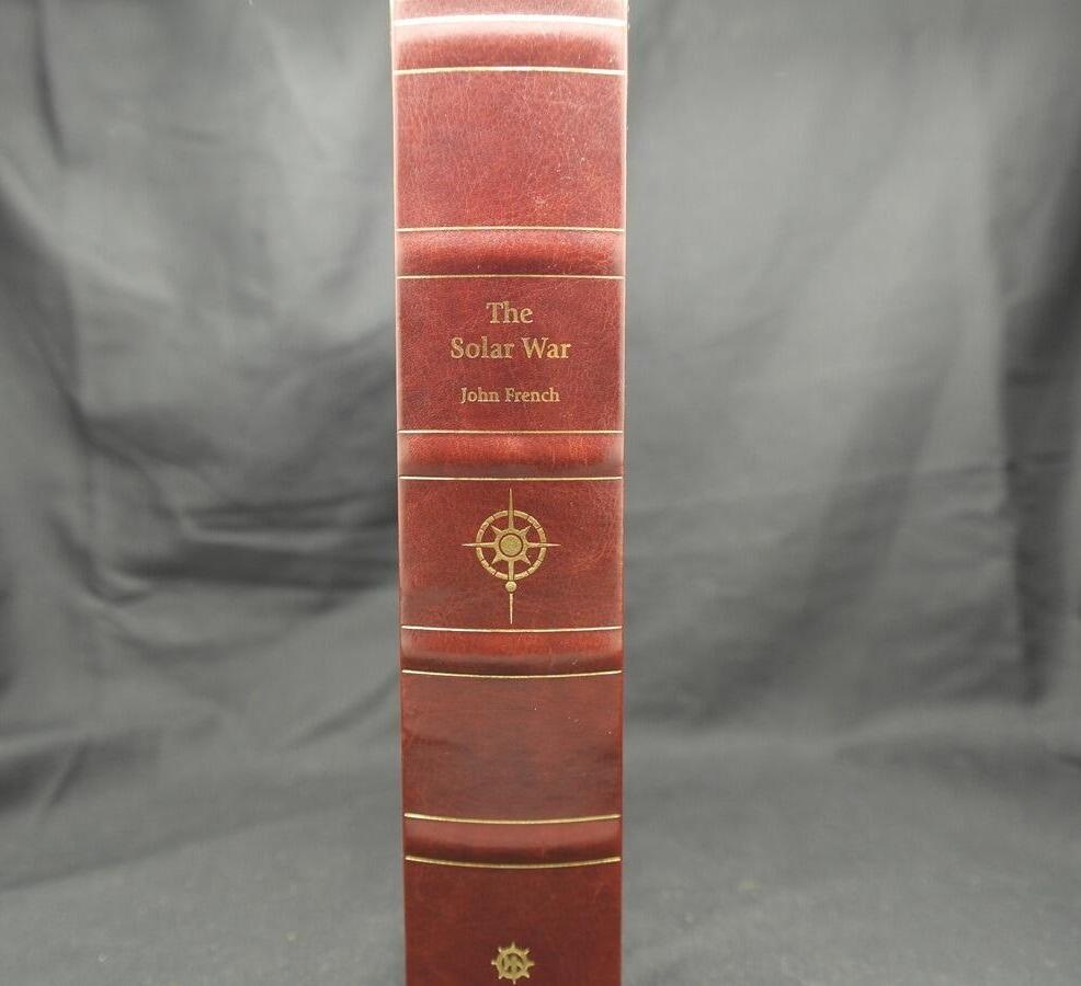 Spine with gilt/foil title – side view