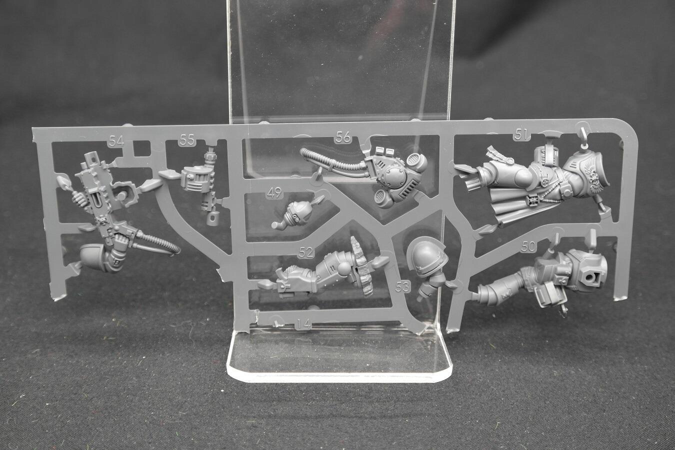 Example of sprues - Bodies and weapons, including heavy bolter