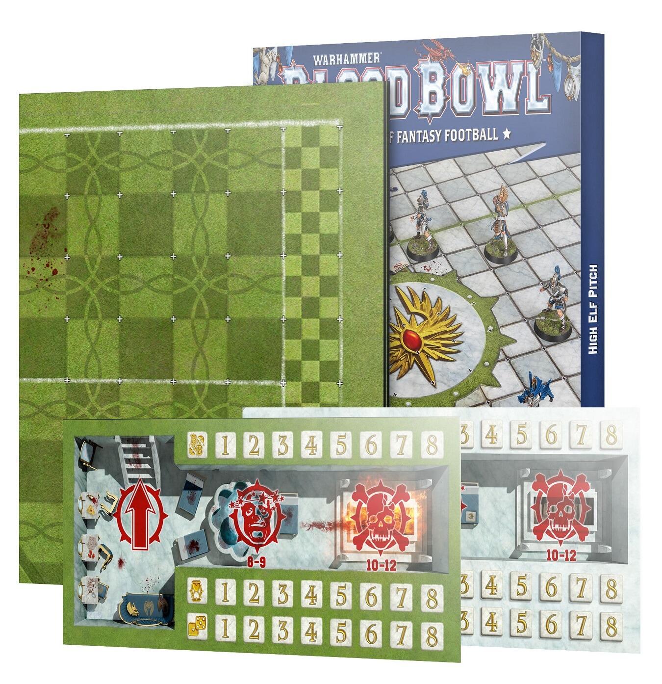 High Elf Blood Bowl pitch and dugouts set