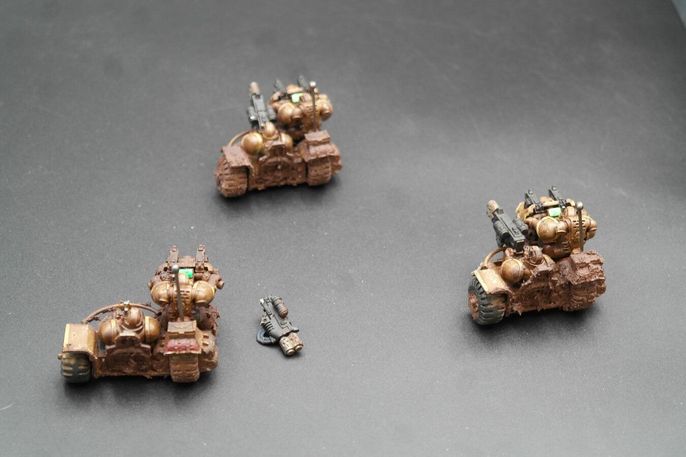 Pre-loved Space Marine Attack Bikes Warhammer 40k fully built side angle