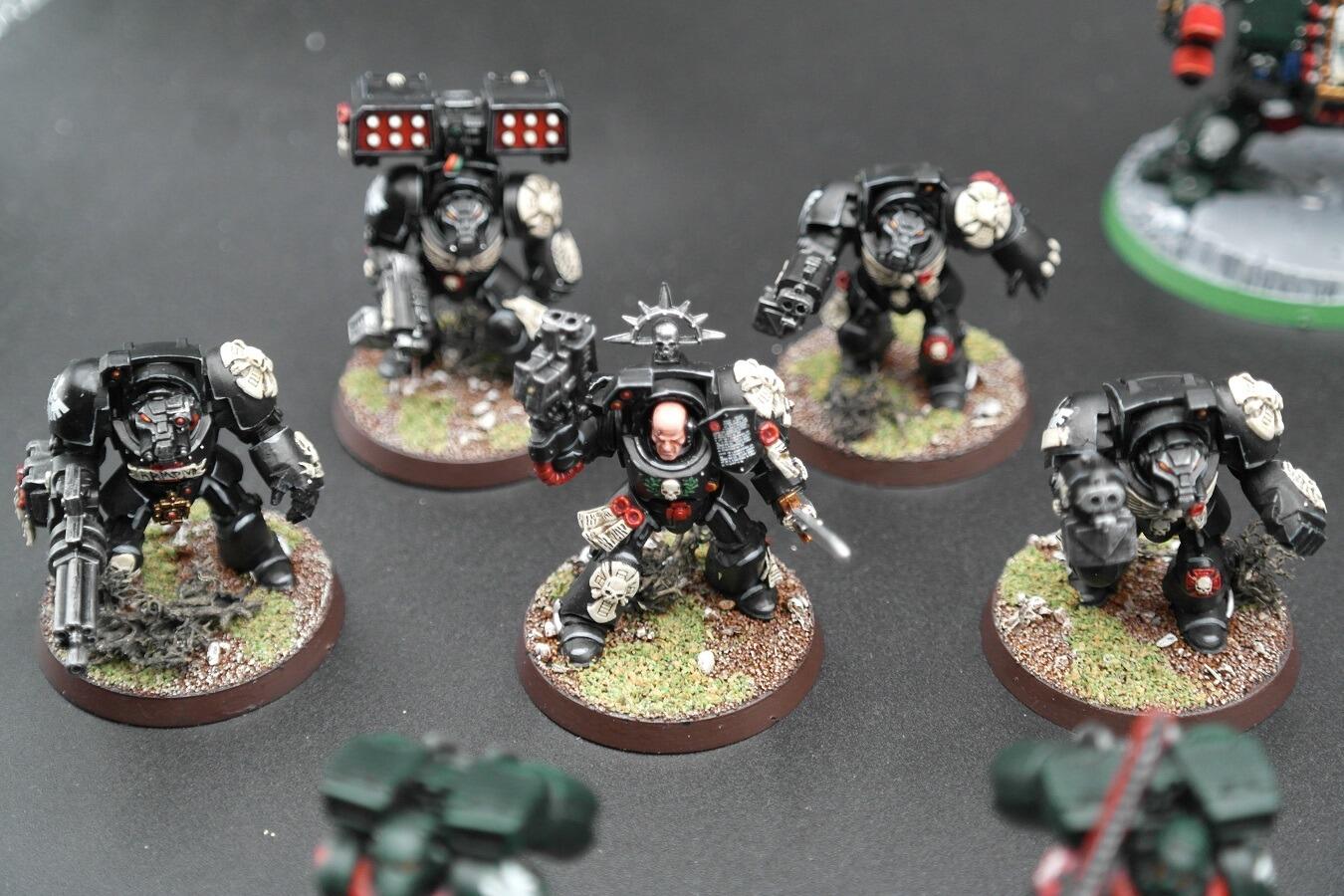 Pre-loved Dark Angels army set Warhammer 40k fully built terminator squads weapon detail