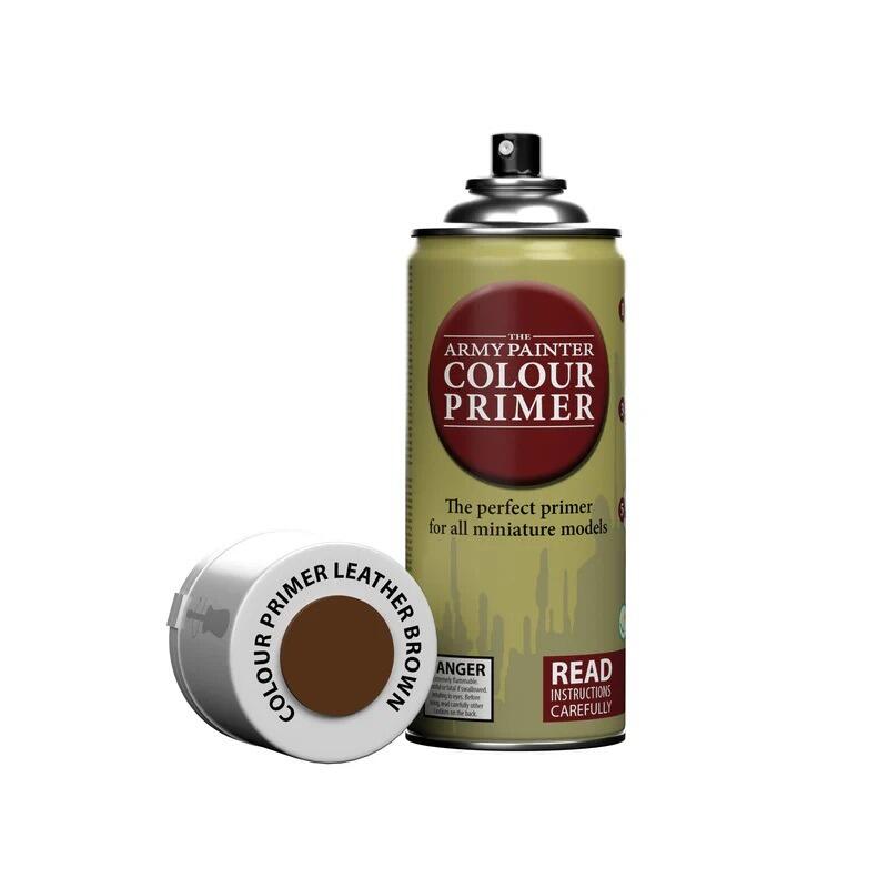 Army Painter Colour Primer Leather Brown spray can