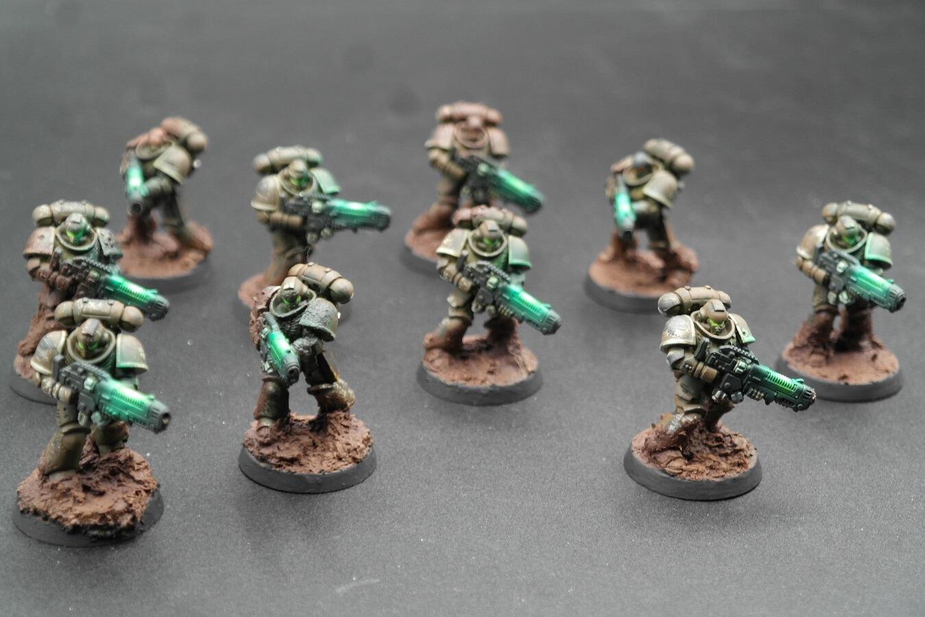 Pre-loved Hellblasters Space Marines Warhammer 40k fully built front view