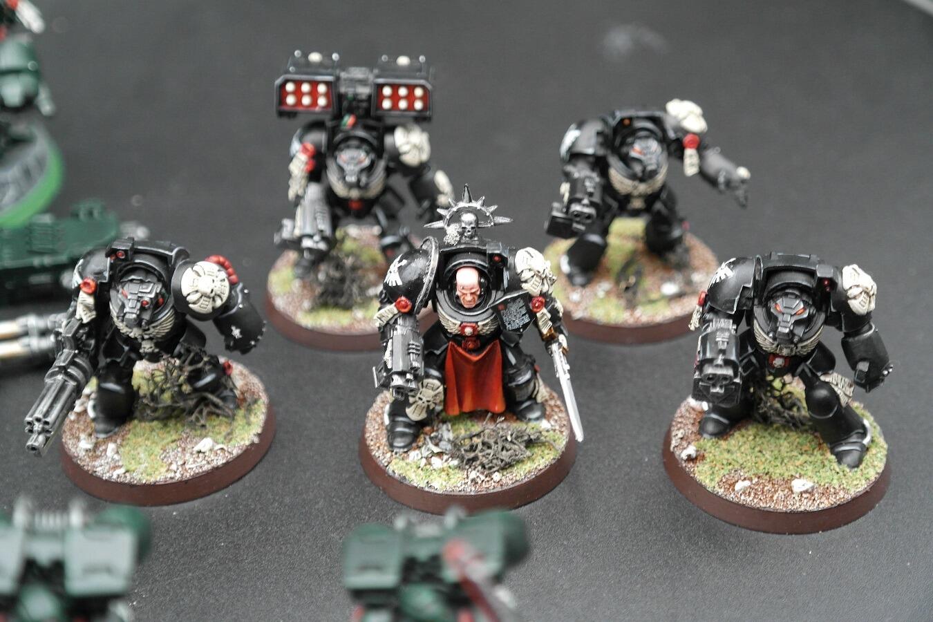 Pre-loved Dark Angels army set Warhammer 40k fully built terminator squads weapon detail