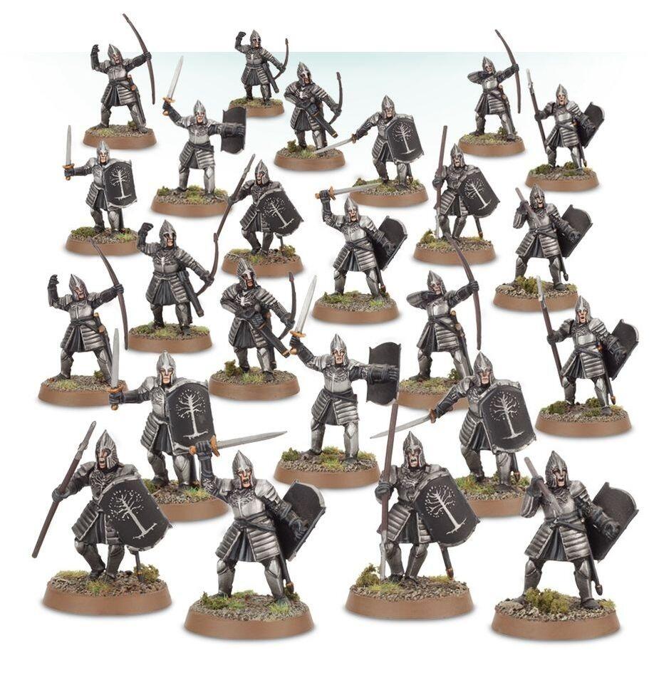 Gondor spearmen miniatures in formation