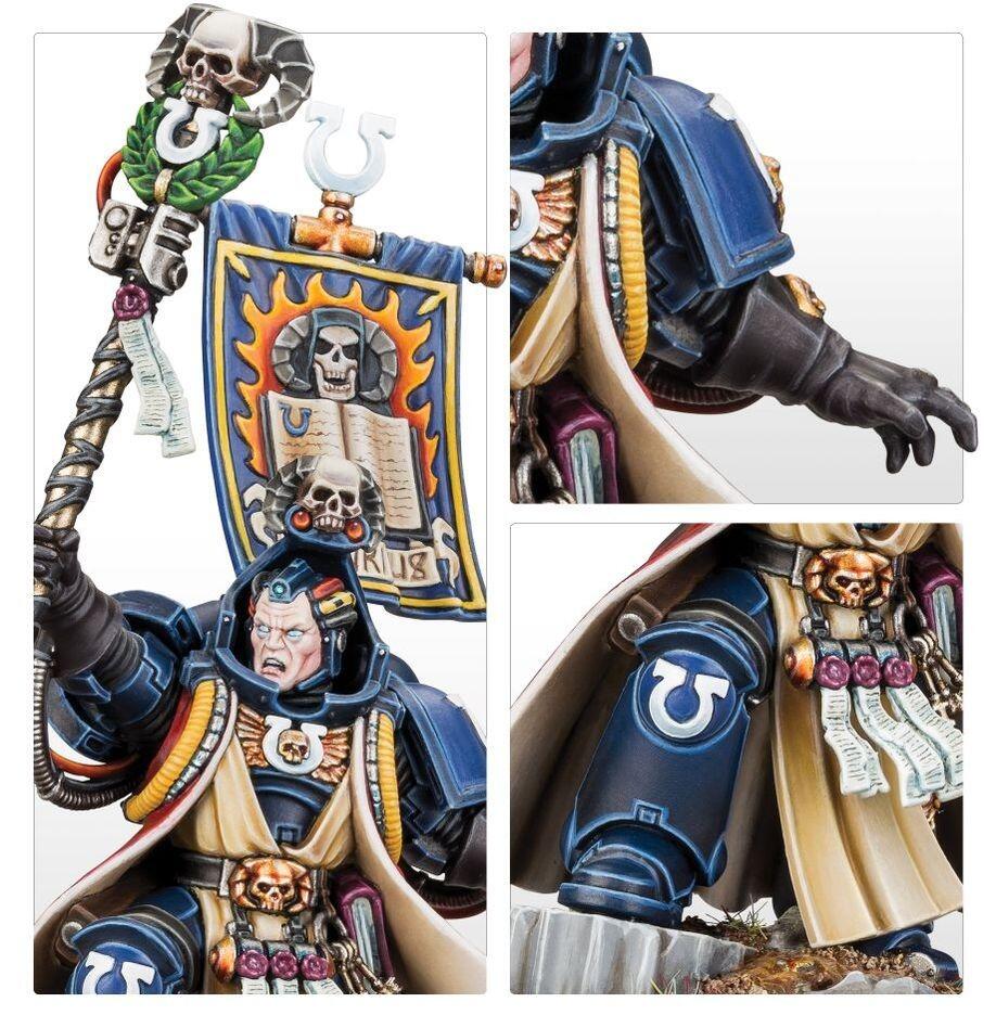 Painted Tigurius Ultramarines model on scenic base