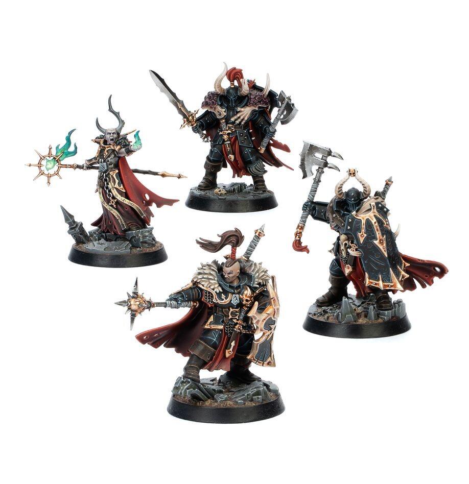 Unpainted miniatures assembled from the box