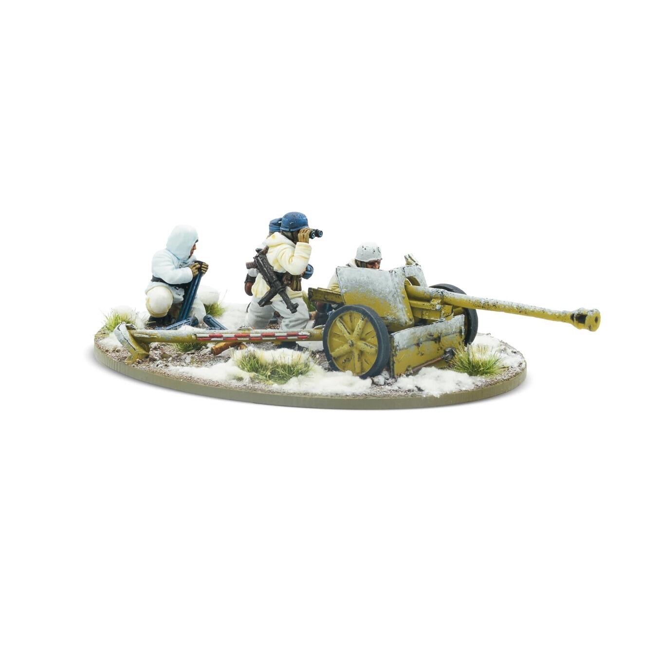 Winter Fallschirmjäger Pak 40 WWII Historical Miniature Artillery Model for Collectors and Gamers at Warmodels.co.uk