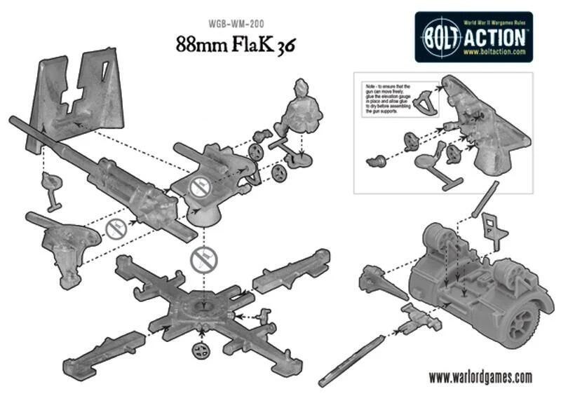 Detailed German WWII artillery piece for Bolt Action