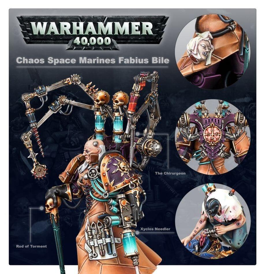 Close-up of Fabius Bile’s chirurgeon backpack
