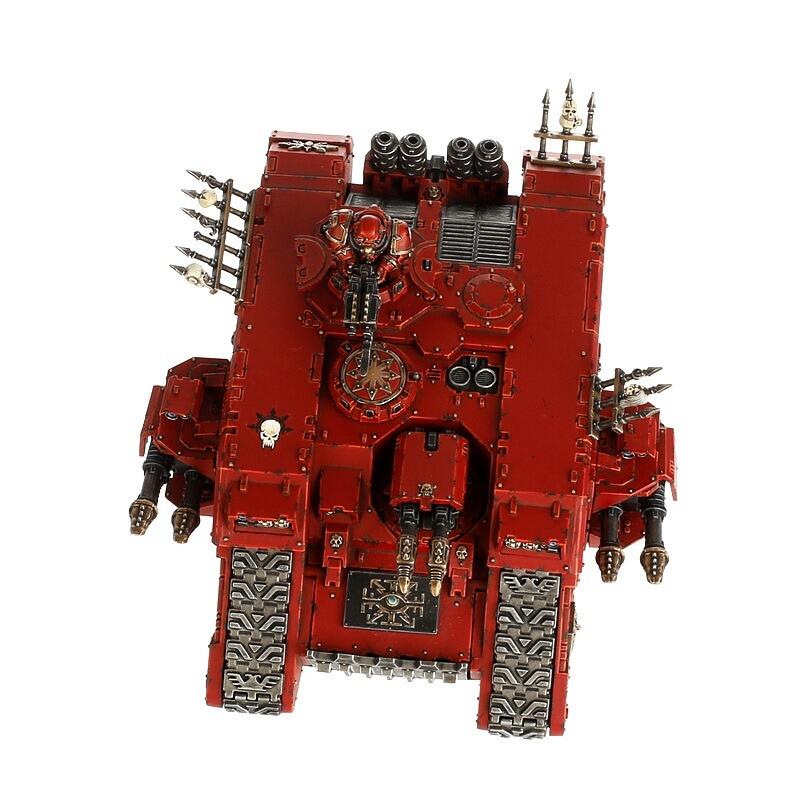 Spiked Land Raider with Chaos iconography