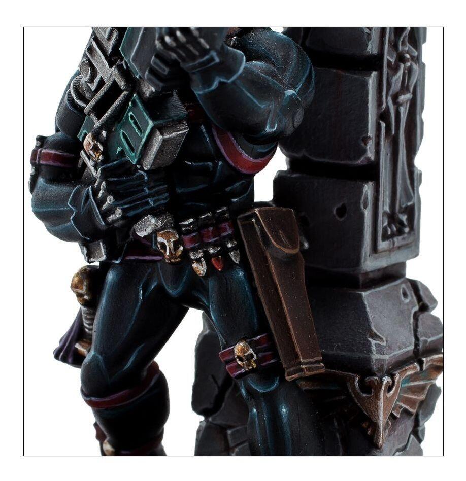 Assassin model overlooking battlefield setup